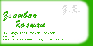 zsombor rosman business card